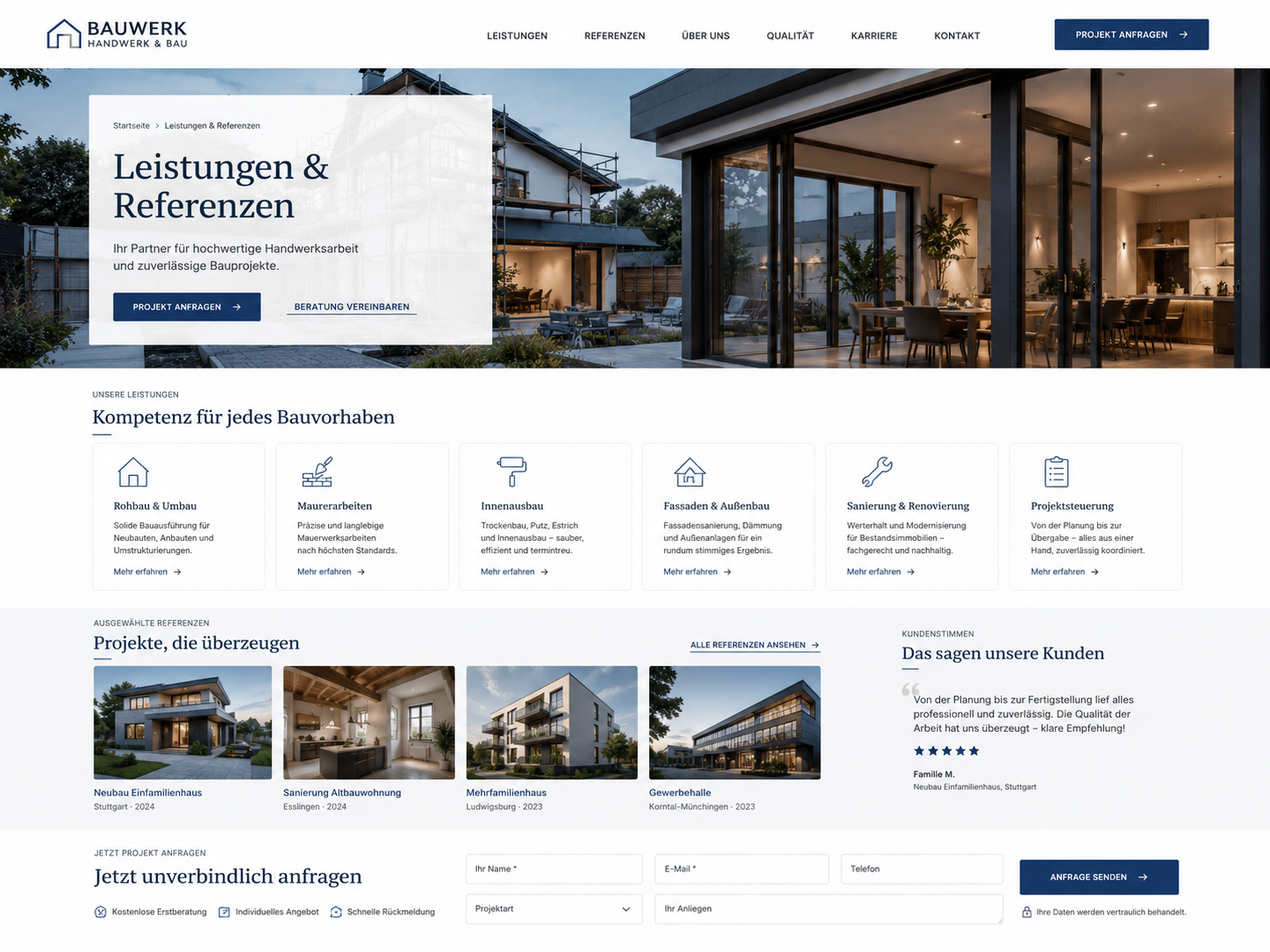 Handwerker & Bau Demo Vorschau