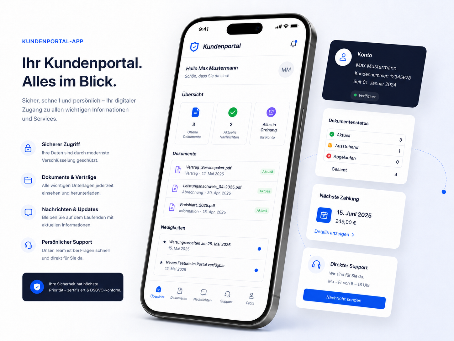 Kundenportal Demo Vorschau
